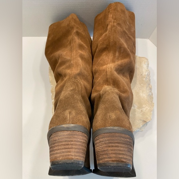 NIB Sz 9 Naughty Monkey Harmony Rust Suede Tall Slouch Fit Flat Heel Boots - Picture 10 of 16